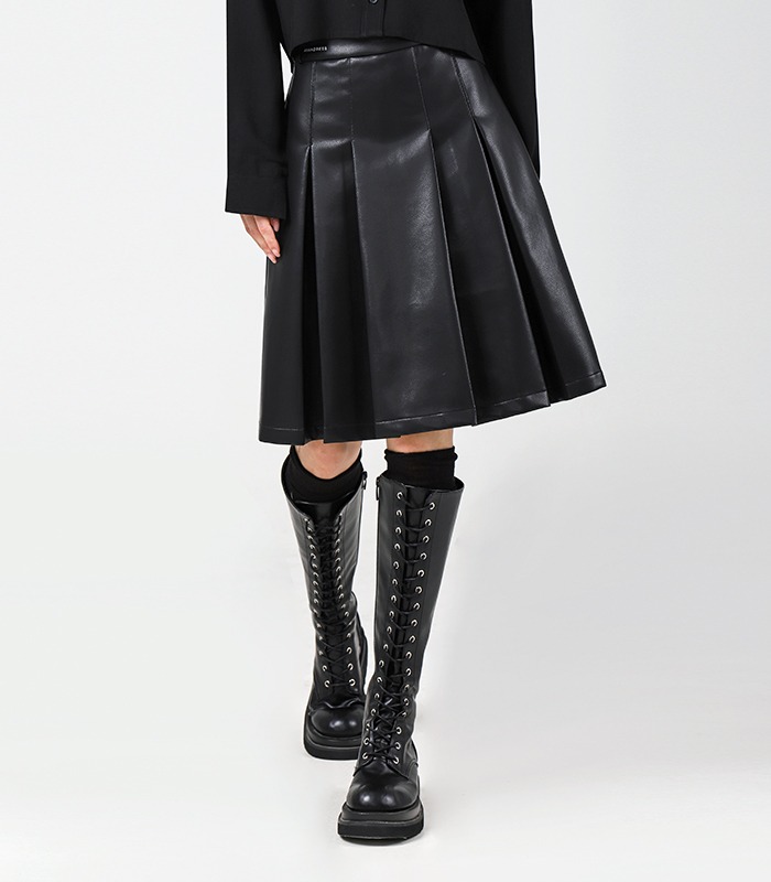 Amelie Pleated Skirt BLACK